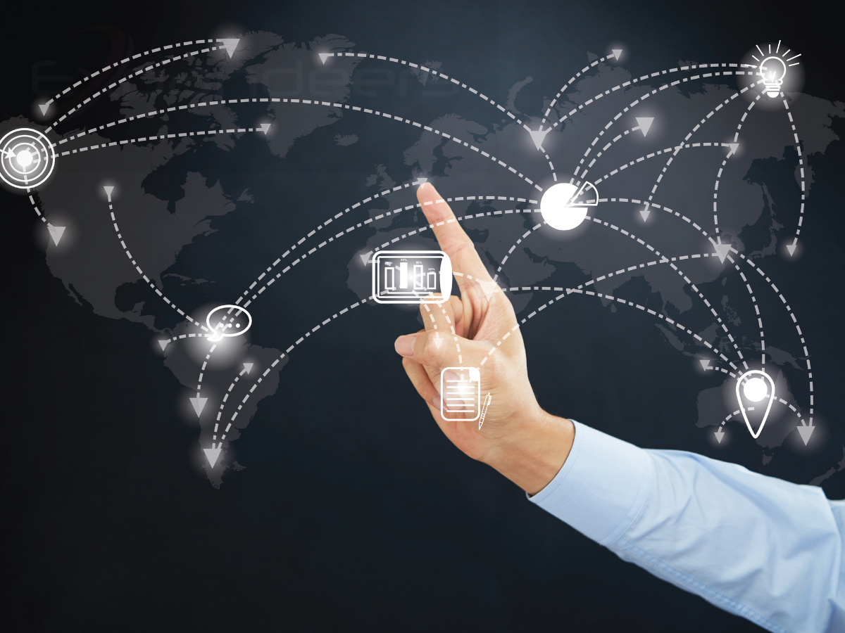 Global business expansion strategy roadmap illustration